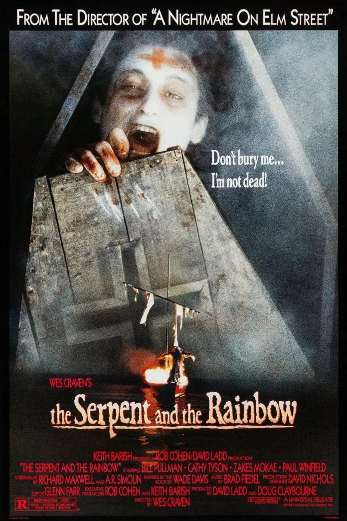 Αφίσα της ταινίας The Serpent and the Rainbow. Κριτική ταινίας τρόμου.