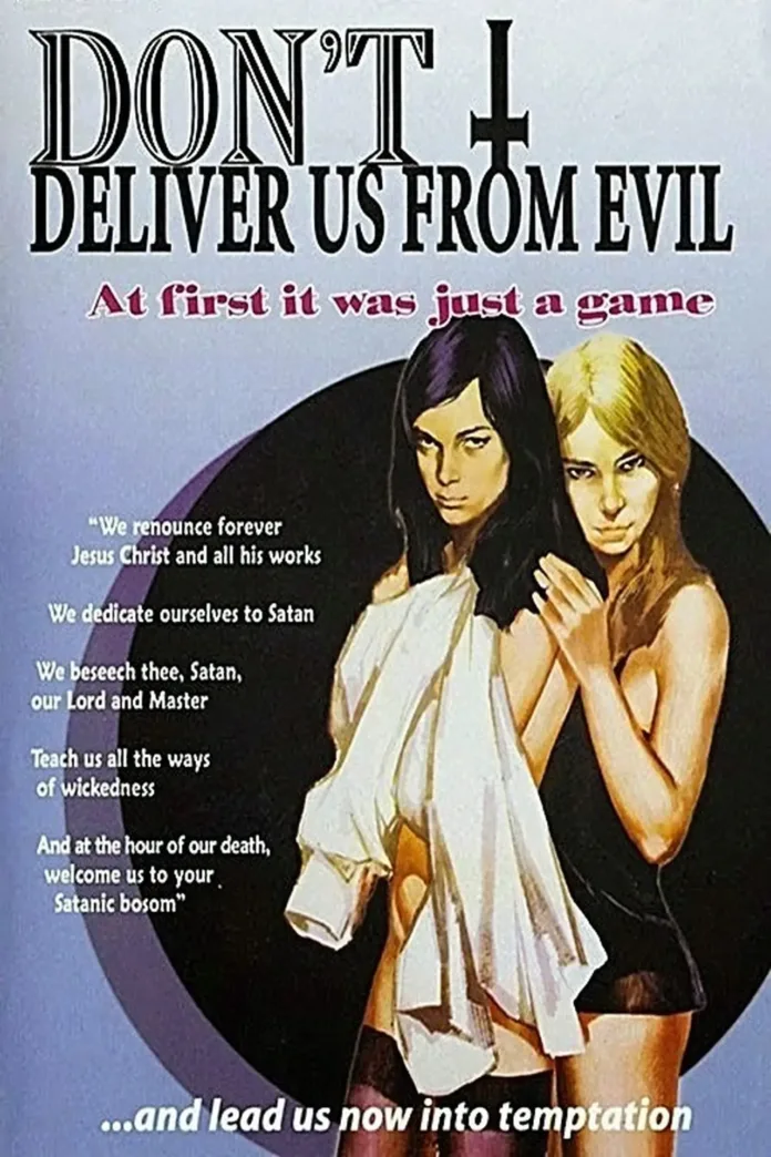 Αφίσα της γαλλικής ταινίας τρόμου «Don't Deliver Us from Evil» του 1971.
