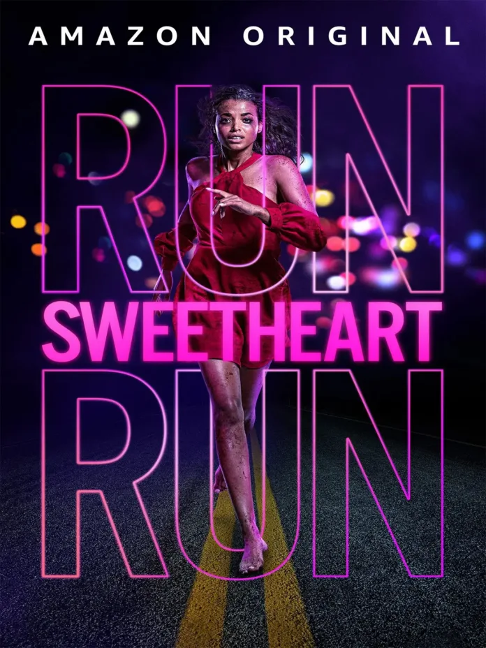 Αφίσα της ταινίας τρόμου Run Sweetheart Run του 2020 με την Ella Balinska.