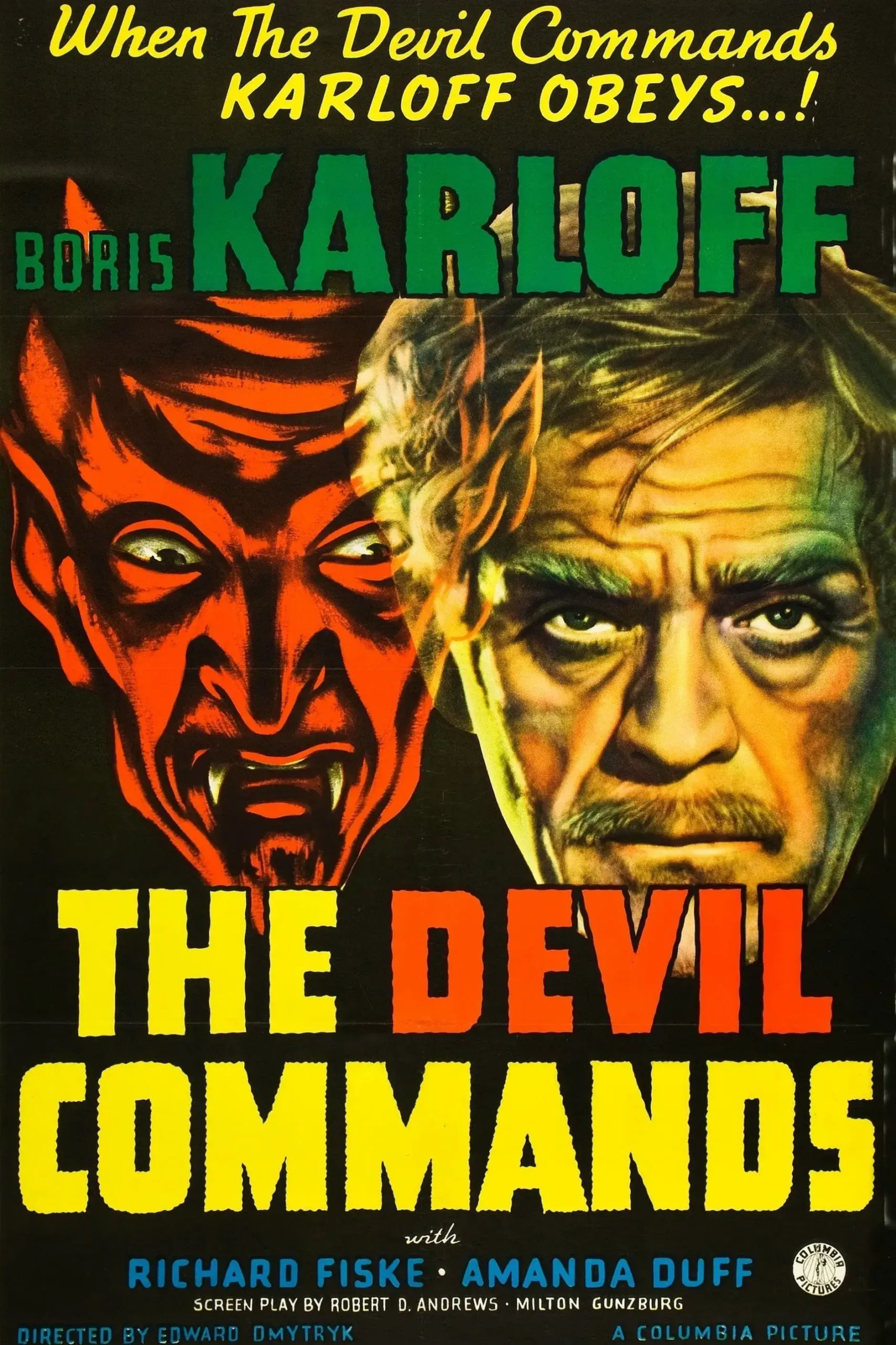 Αφίσα της ταινίας The Devil Commands (Ο Διάβολος Διατάσσει) του 1941.