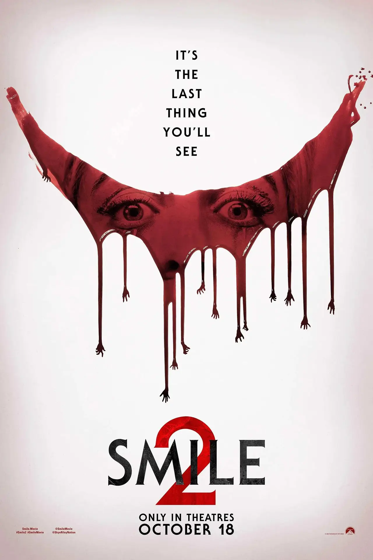 Αφίσα της ταινίας τρόμου «Smile 2» του 2024.