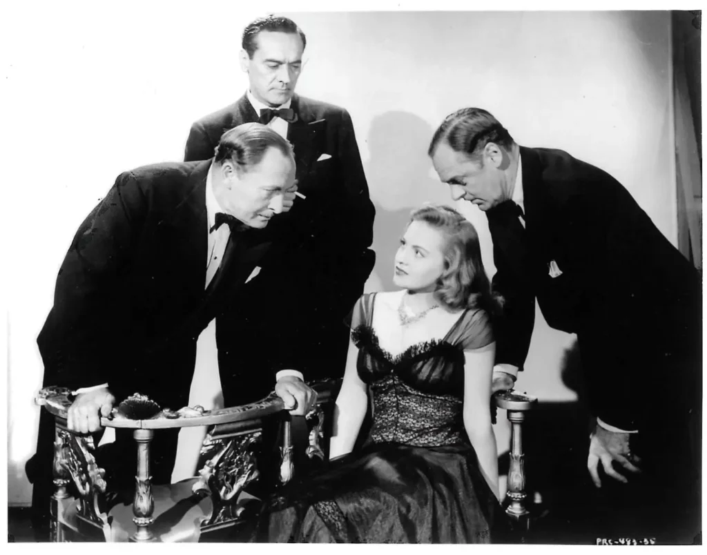 Τέσσερις άνθρωποι σε δραματική σκηνή της ταινίας «Fog Island».